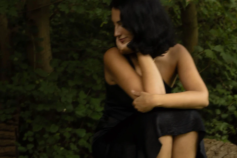 Portrait of a woman in a forest